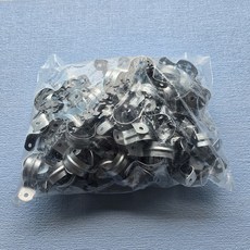 국산 새들 28mm 전선 배관 파이프 전선관 고정클립 스틸새들 클램프, 100개