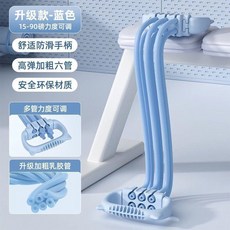 KOST 六管拉力器 瑜伽拉伸彈力美背, 1個, 藍 加粗高彈/六管可調節 開肩美背伸展, 藍, 加粗高彈/六管可調節