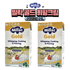 MILLAC Gold Whipped Cream 1L (1+1) 2L 밀락골드 휘핑크림, 2개