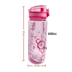 永昌寶石牌 亮點 Tritan 休閒彈跳水壺 運動吸管杯 600ml, 1個, 600cc(不挑色)