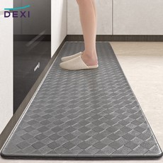 DEXI 1개 쿠션 싱크대 방수 PVC 주방매트 특대형 방수 충격 그레이 주방매트, Gray