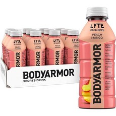 바디아머 라이트 스포츠음료 피치망고 코코넛워터 저칼로리 비타민 전해질 473ml 12개입BODYARMOR LYTE Sports Drink Low-Calorie Sports Beve, 1개