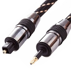 UniSync 光纖數位音訊24K鍍金方口轉圓口傳輸線 銀灰色, 單一產品, 1條