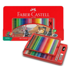 파버카스텔 일반색연필 틴케이스 60색, 파버카스텔 틴 일반색연필 60색, 단품, 상세페이지 참조