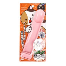 코쿠보 고양이 추르 스푼 짜개 슬라이더 액상 간식 급여, 핑크, 1개