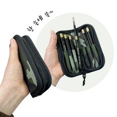어반스케치 브러쉬세트 수채화붓 밀리터리파우치 KPA-600, 1개