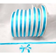 條紋織帶 38MM (1-1/2英吋寬) 藍白色 緞帶批發 對比色 蝴蝶結 緞帶王, 1個