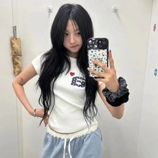투니스 여성 프린팅 슬림핏 반소매 티셔츠