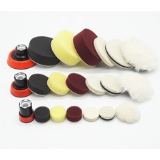 아이언가드 1인치 2인치 3인치 광택 스펀지 폴리싱 백업 전동드릴패드 세트, 추가상품 1인치 노랑 스펀지 패드 세트