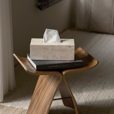 侘寂天然黃洞石面紙盒 衛生紙盒 mooin 衛生紙收納 佈置 面紙盒 dòng 家居 居家裝飾 面紙收納 收納, 1個, 長款