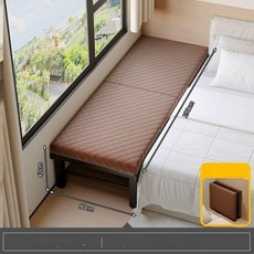 병실 보조침대 190x60cm 접이식 침대 가정용, 80cm, 0x0cm, 프레임 구조