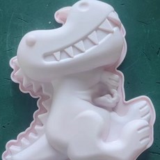 DFMEI 恐龍簡約蛋糕模 新款硅膠蛋糕烤盤 DIY動物烘焙模具, 1個, 粉紅色:如圖