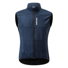 WOSAWE 남성용 사이클링 젤 보온 양털 자전거 재킷 민소매 조끼 방풍 의류 주머니 없음