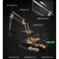 雙鷹VOLVO E598 螺桿遙控挖土機 合金版 搖控挖掘機, 改裝-日立操作,加購-2顆電池, 1個