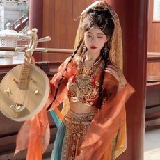 嶼舟記 一夢敦煌 漢服刺繡 異域風飛天少女