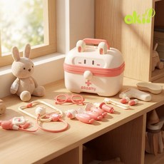 오키오 토끼가방 병원놀이 세트 핑크, 1개, 상세페이지 참조