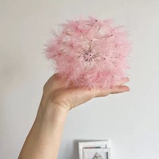 조화 홀씨 꽃 화이트 가지 인테리어 장식 헤드 줄기, F. 중간 꽃 머리 분홍색, 1개