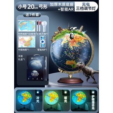 학교 거실 지구본 인테리어 조명 입체 세계 엔틱 대형 작은, 1 20cm/360 회전+AR+충전/일반선물세트