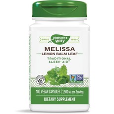 Nature's Way 然萃維 MELISSA檸檬香蜂草1500mg素食膠囊, 100顆, 1罐