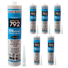 퀵마켓 렉산용 외장용 실리콘 다우실 792 투명, 6개