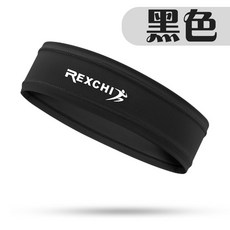 吸汗頭帶 跑步 健身必備 止汗帶 涼感透氣 運動髮帶 彈性導汗帶, 黑色, 1個