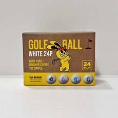 노브랜드 2피스 골프공 24개입 화이트, 2박스
