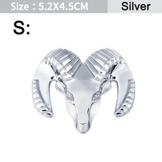 금속 크롬 스티커 자동차 바디 후면 트렁크 램 스타일링 엠 블 럼 배지 캐러밴, 1개, 3. Silver -S