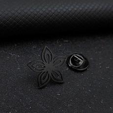 花朵鏤空袖扣 男女士皆宜 質感文創飾品, 黑色-蝴蝶扣單個裝,14k, 1個