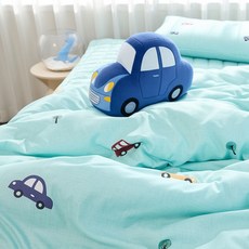 알러지케어 자동차 사계절 차렵 어린이 이불+패드+베개커버 풀세트 마이크로 키즈 캐릭터 침구