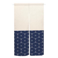 노렌 도어 커튼 주방 웨이브 패턴 이자카야 데코 도어웨이 입구 린넨, 70x150cm, 옵션 1, CLX01008