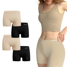 스케쳐스 여성 모달 심리스 사각 팬티 드로즈 4장세트