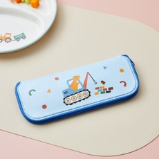 모던하우스 유아용 수저 지퍼케이스 레츠워크, 혼합색상, 1개