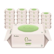 페넬로페 아기물티슈 0퍼센트 그린 캡형 70매 10개, 70g, 70개입