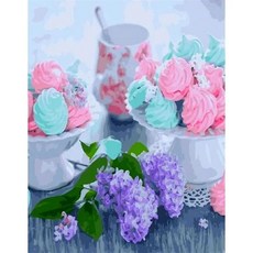 숫자 그림 키트 풍경화 수작업 동물 캔버스 선물 홈데코, 4. 9919228