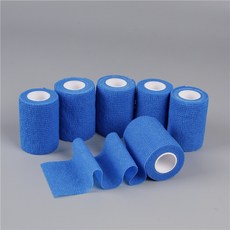 戶外運動自粘繃帶 拳擊纏手帶 泰拳散打 無紡布彈力繃帶, 1個, 藍色5cm*4.5m