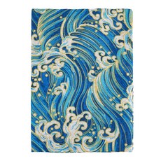 코튼린넨 책커버 웨이브 패턴 A5 218x149mm, 로얄블루