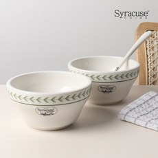 시라쿠스 뉴욕 가든 대접 국그릇, 2개, 그린