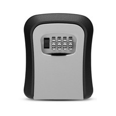 【阿瑟3C】台灣現貨 當天出貨 密碼鎖盒 密碼鎖 鑰匙盒 密碼盒 鑰匙鎖 小信箱 信箱密碼鎖 鑰匙密碼盒 鎖盒號碼鎖, 全鋁合金款-灰黑色, 1個