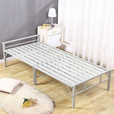 슈퍼싱글 철제 프레임 접이식 폴딩침대 높은 매트리스 침대프레임, 두꺼운 철 침대 75cm 폭