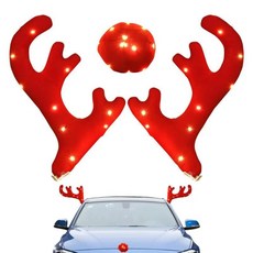차량용 뿔 장식 루프탑 루프 장식용 순록 밴 쇼핑몰 창문, 기본