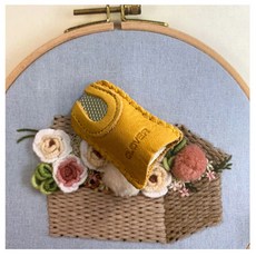 후야몰/ 일본-크로바 양면 가죽 골무 57-364, 크로바 양면 가죽 골무, 1개