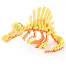 3D 인쇄 공룡 움직일 수있는 Echinosaurus 입상 드래곤 뼈 모델 데스크탑 공예 장식 어린이를위한 크리 에, 01 13.5cm, 04 Color 5