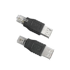 YBSCJHGR RJ11 to USB 전화선 어댑터 6P4C 수 - USB 타입 A 암 플러그 전화 통신 팩스 기계 모뎀용 2개, YBSCJHGR RJ11 to USB 전화선 어댑터,