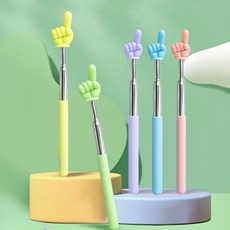 손가락 지시 봉 어린이집 교구 길이 조절 접이식 지휘 막대 용품 교재 PPT 포인터, 1개, 핑크
