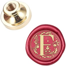 1개 인장 실링 왁스 스탬프 헤드 문자 F 패턴 25x14mm, 혼합색