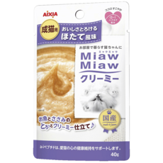 AIXIA 愛喜雅 妙喵 慕斯軟包 貓咪點心 40g ほたて風味, 1個, 1號-鮪.雞.扇貝