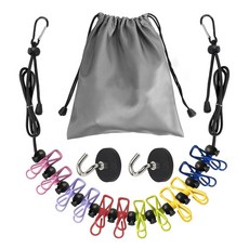 여행용 의류 라인 휴대용 빨랫줄 크루즈 에센셜 의류 건조대 클립 12개 강력한 고무 코팅 자석 후크 수영복 타월 건조용 실내 빨랫줄, 여행용 의류 라인, 휴대용 빨랫줄, 크루즈 에센셜 의류