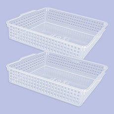 일본 이노마타 윈디바스켓 A4(no.4520C) 투명 사각 정리 바구니 정돈함, A4(520) x 2개, 1개