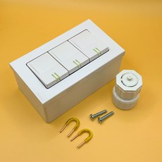 일신 3구 스위치 세트(스위치+PVC노출박스+이도피스+CD커넥터), 1개