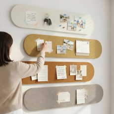 올리올망 펠트 벽걸이 사진 보드판 게시판, 브라운, 1세트